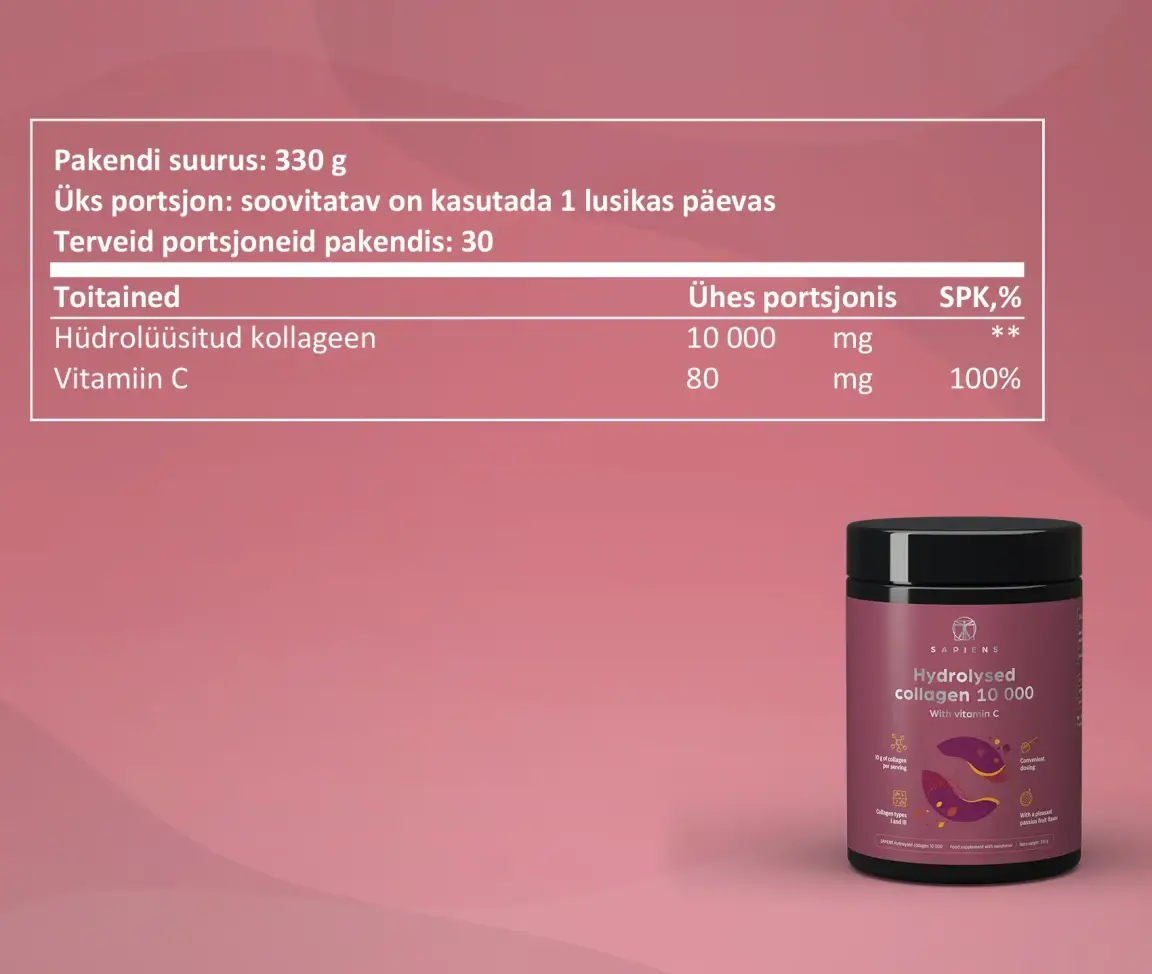 Hüdrolüüsitud kollageen 10 000 x 3 Komplekt