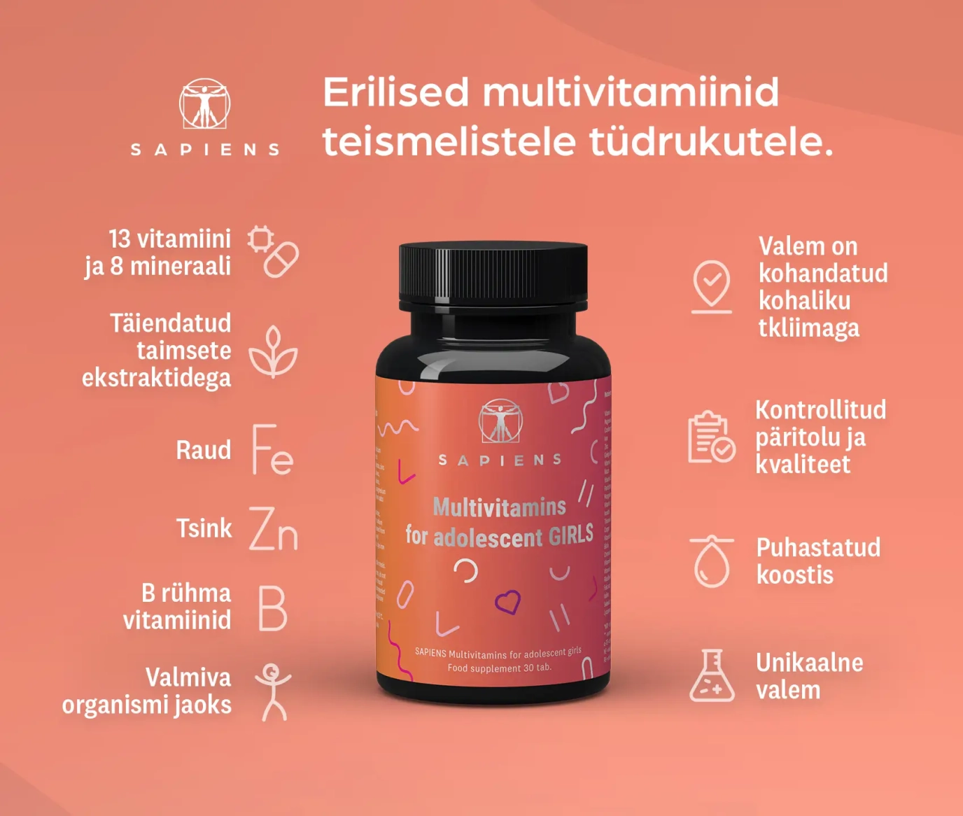 Мультивитамины для Девушек 1+1