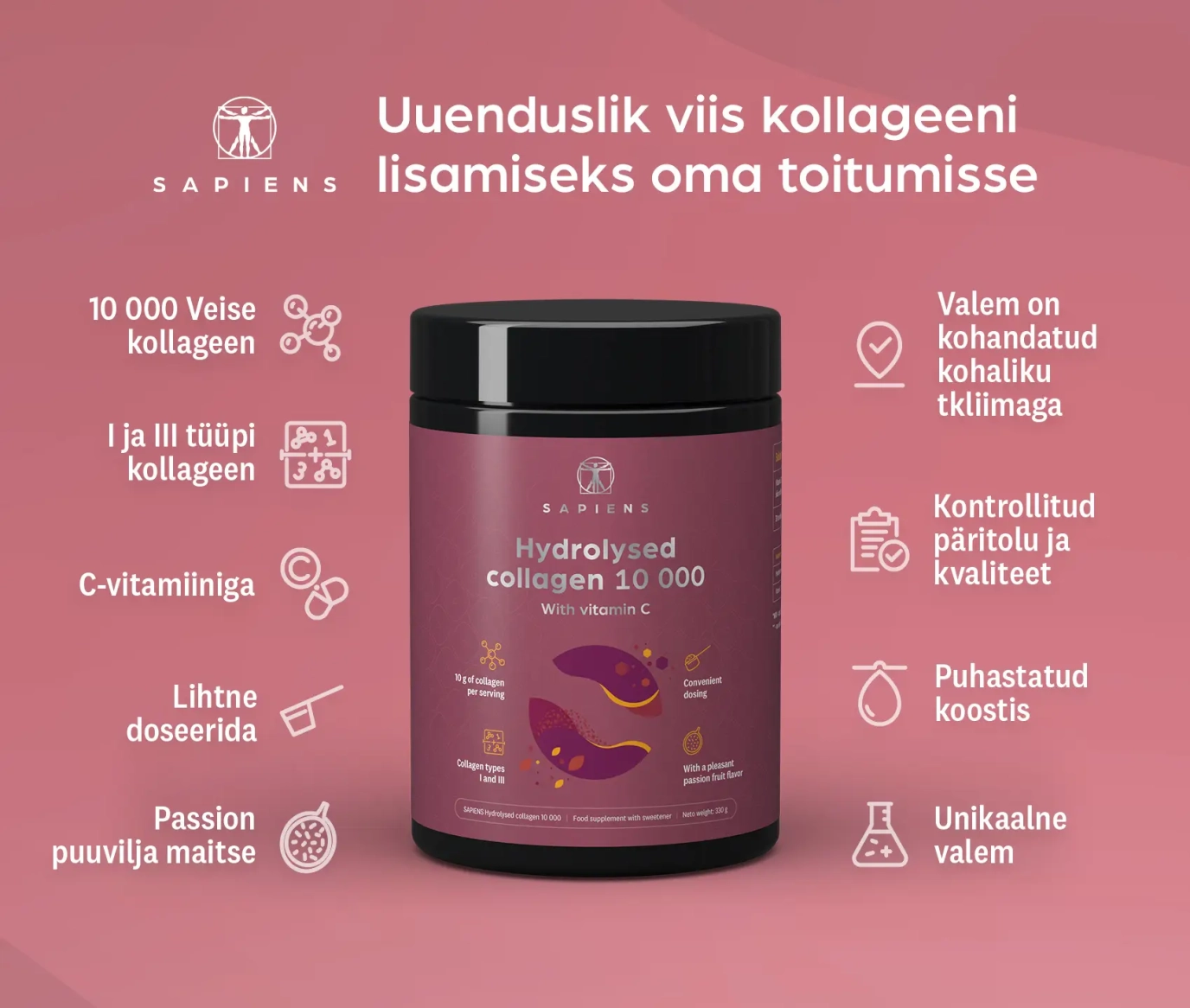Hüdrolüüsitud kollageen 10 000 1+1