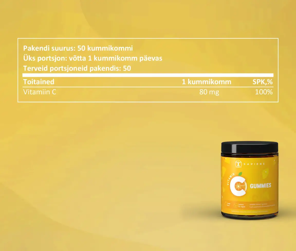 Vitamiini C kummikommid