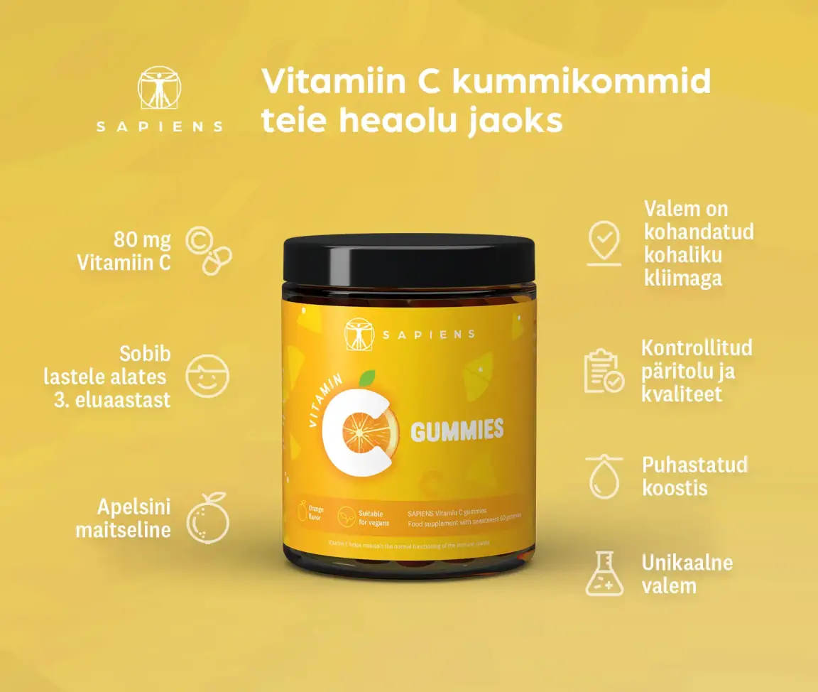 Vitamiini C kummikommid