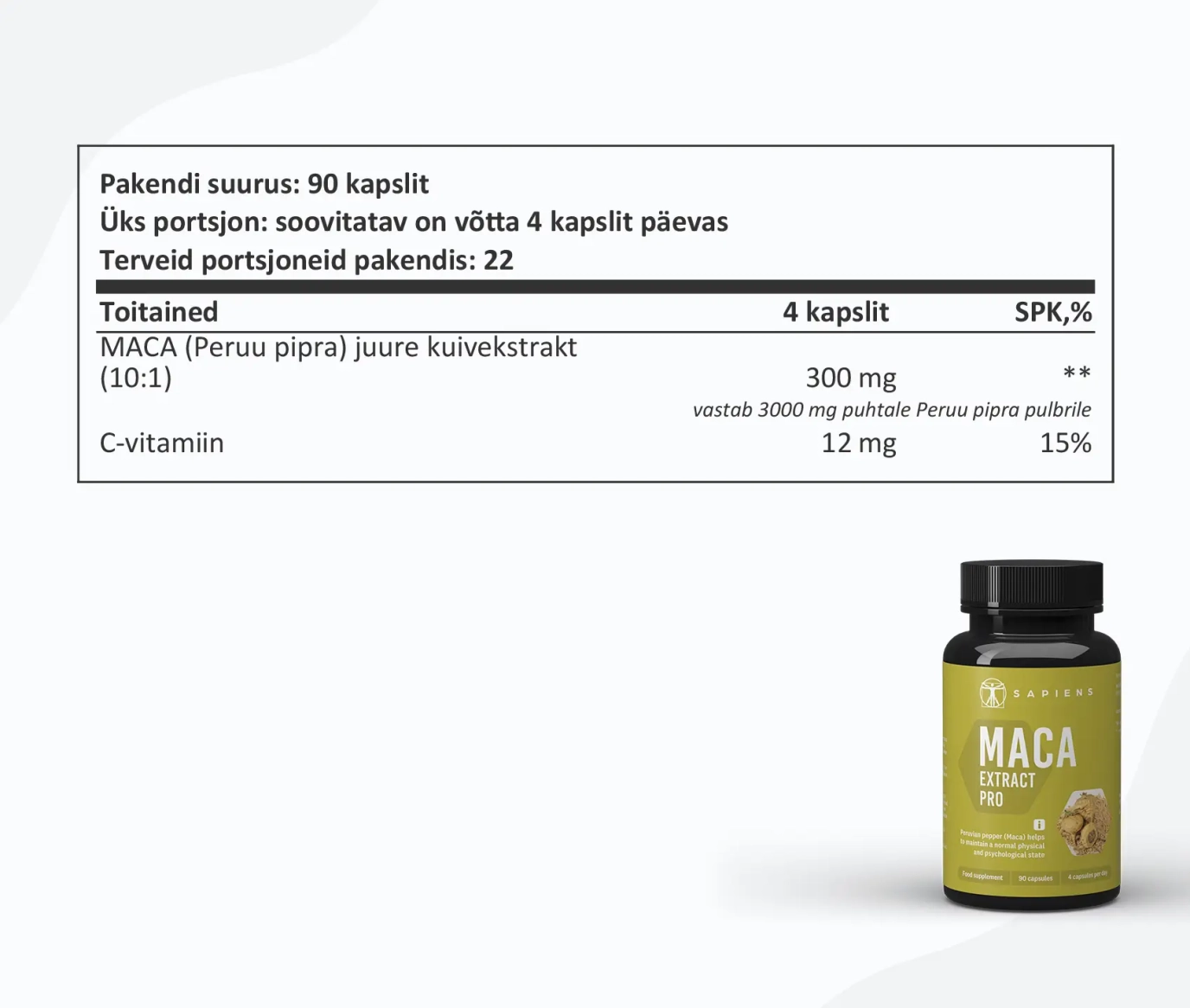 Maca ekstrakt PRO 1+1