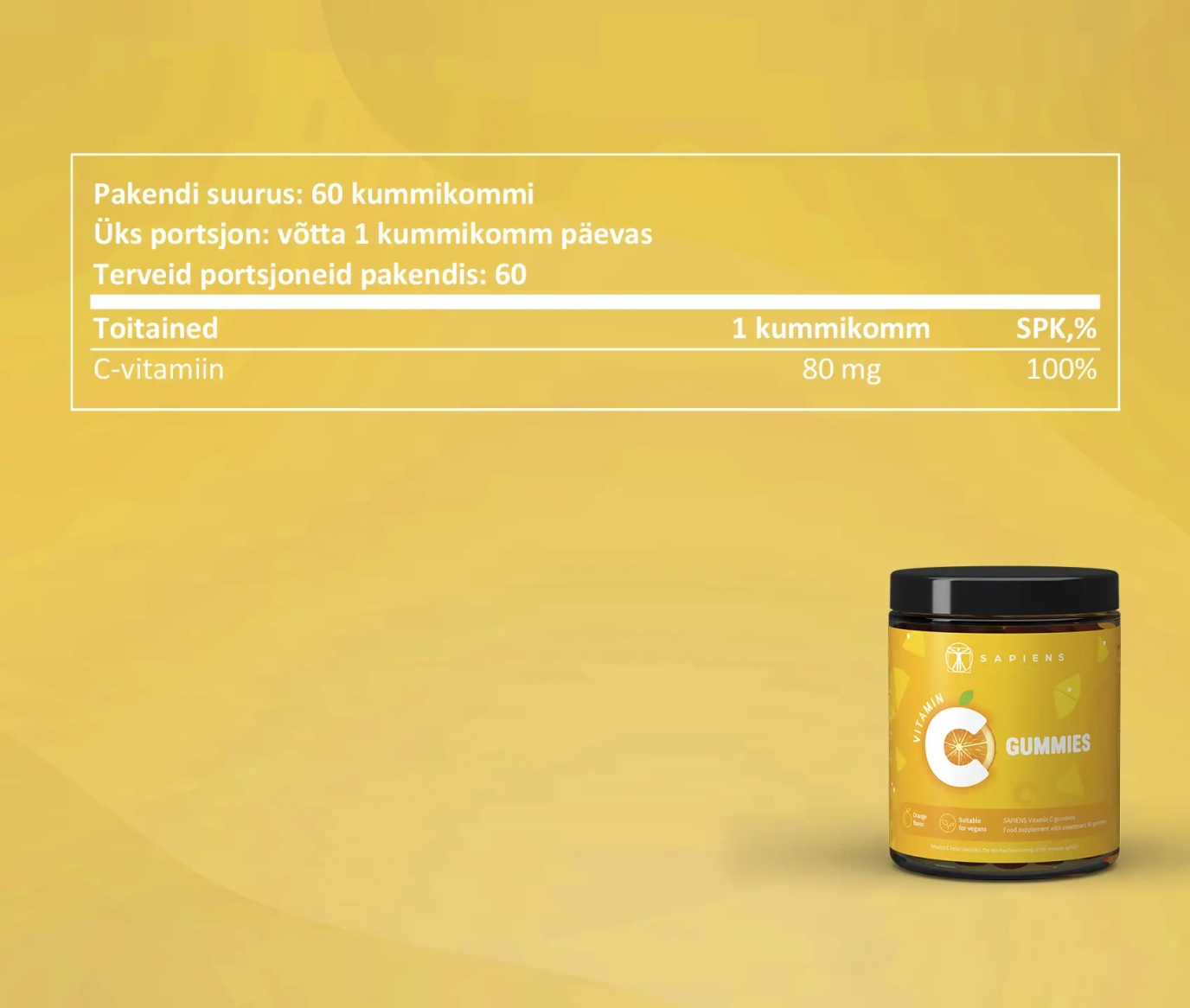 Vitamiini C kummikommid 1+1