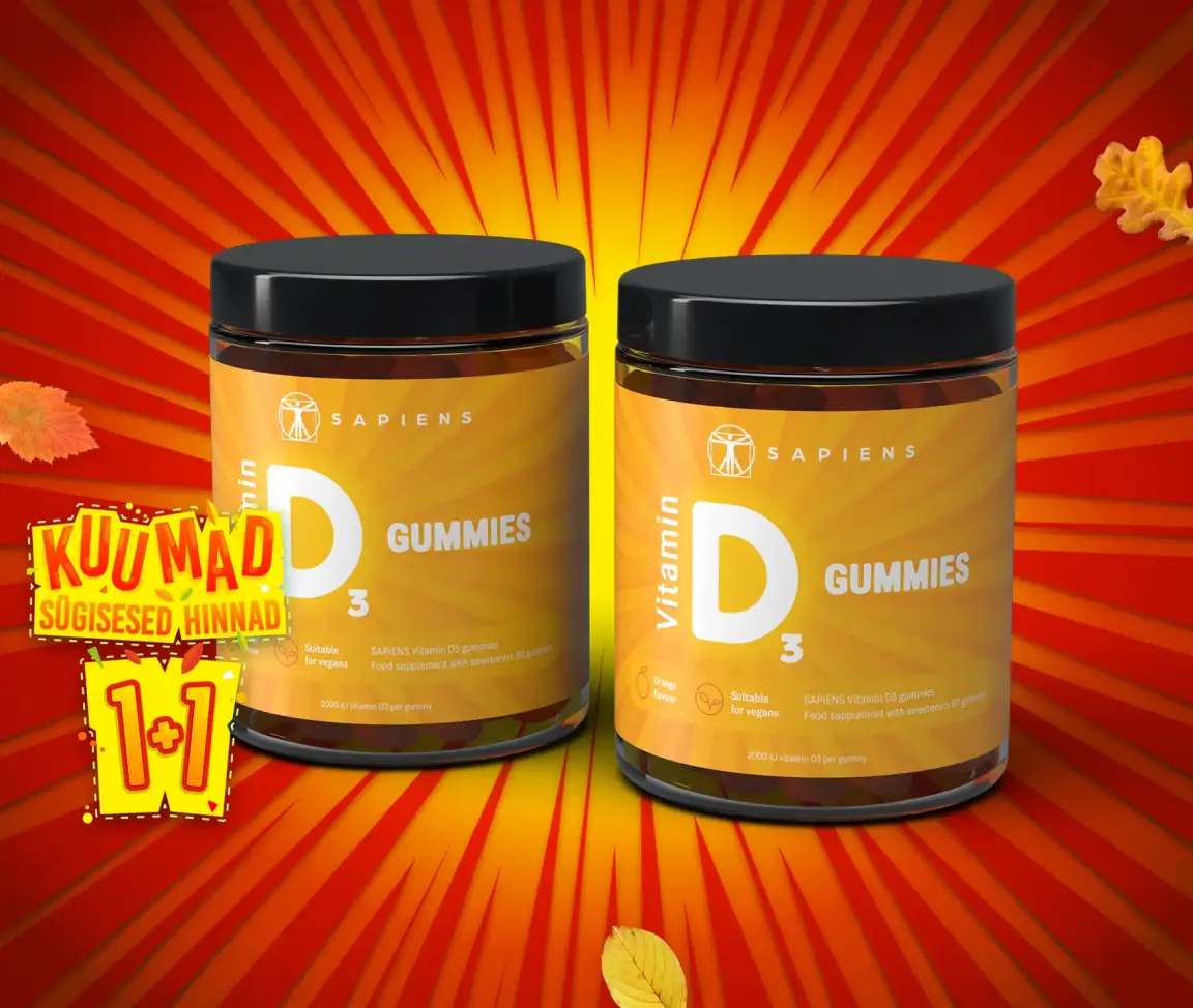 Vitamiin D3 kummikommid 1+1