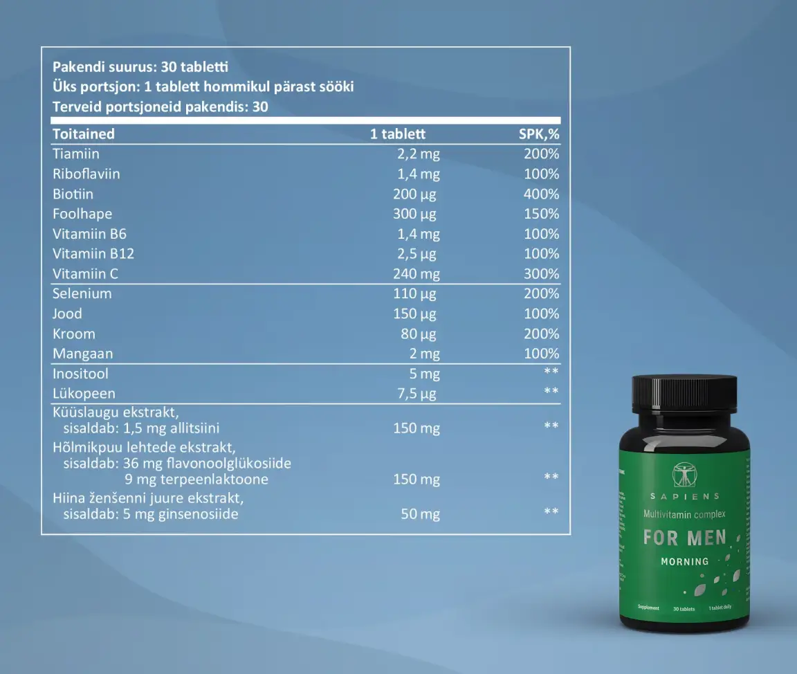 Multivitamiinikompleks Meestele x 3 Komplekt