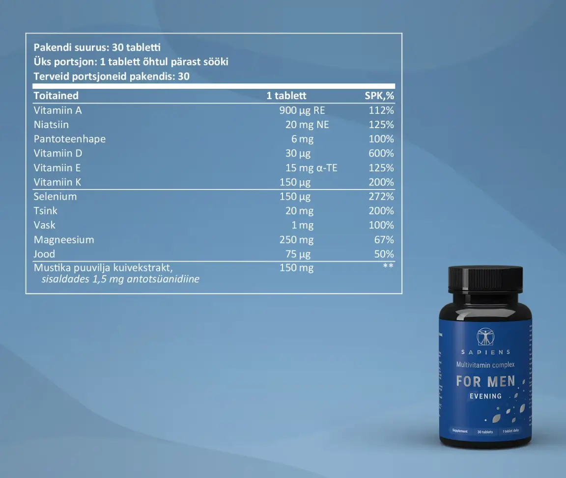Multivitamiinikompleks Meestele x 3 Komplekt