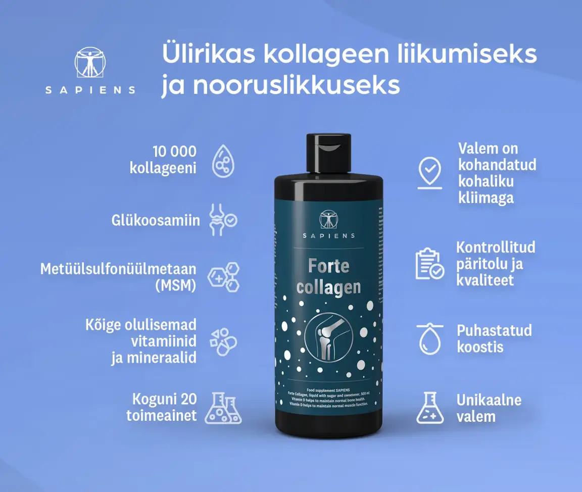 Forte kollageen (liigeste jaoks koos vit. D) x 3 Komplekt